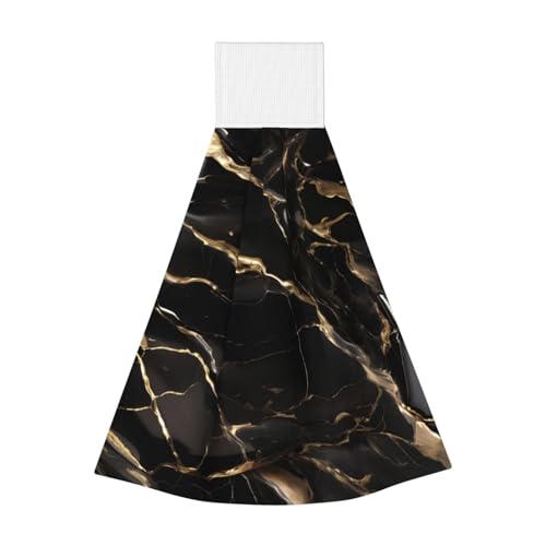 WZYCWB Hängendes Korallen-Fleece-Handtuch, Kinder- und Erwachsenen-Bad- und Küchenhandtuch, Schwarz Gold Marmor Super Saugfähiges Küchentuch WZYCWB Hängendes Korallen-Fleece-Handtuch, Kinder- und Erwachsenen-Bad- und Küchenhandtuch, Schwarz Gold Marmor Super Saugfähiges Küchentuch von WZYCWB