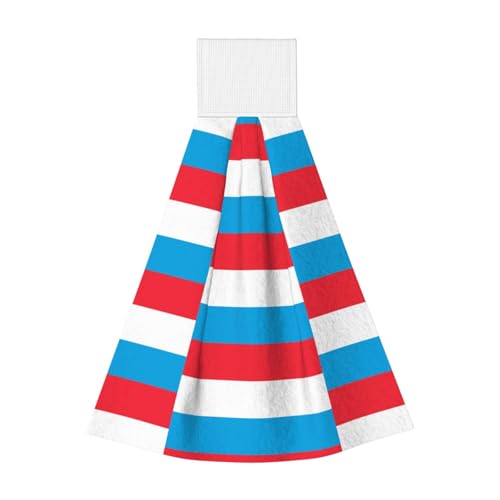 WZYCWB Hängendes Korallen-Fleece-Handtuch, Kinder- und Erwachsenen-Badezimmer- und Küchenhandtuch, Luxemburger Flagge, super saugfähiges Küchentuch von WZYCWB