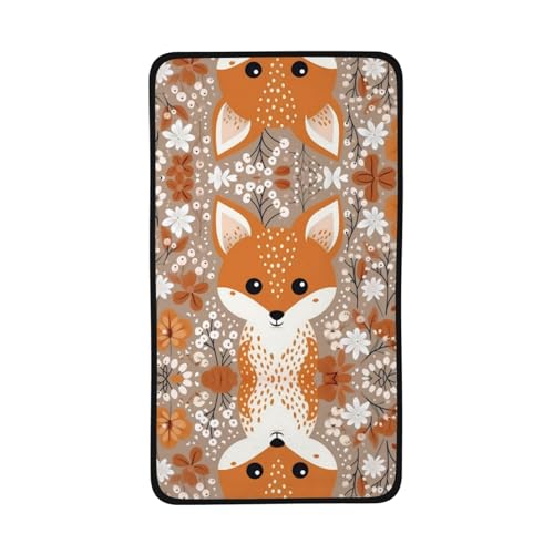 WZYCWB Happy Fox bedrucktes schnelltrocknendes Handtuch, 40,6 x 71,1 cm, saugfähiges Sporthandtuch, geeignet für Reisen, Fitnessstudio, Camping im Freien usw. von WZYCWB