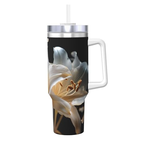 WZYCWB Heavy Lilies in Bloom Pattern Ice Cup - 1,2 l doppellagiger Edelstahl-Vakuumbecher, auslaufsicher und tragbar WZYCWB Heavy Lilies in Bloom Pattern Ice Cup - 1,2 l doppellagiger Edelstahl-Vakuumbecher, auslaufsicher und tragbar von WZYCWB