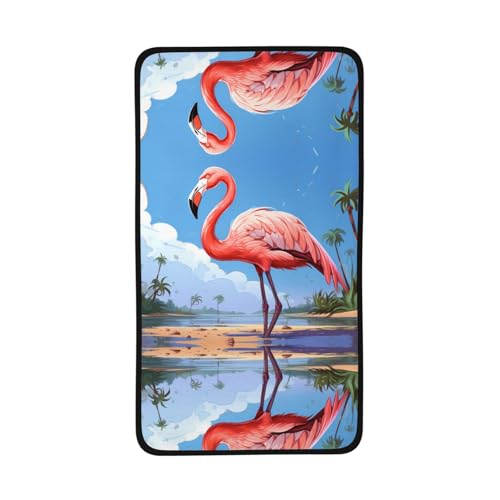 WZYCWB Hoch bedrucktes schnelltrocknendes Handtuch mit Flamingo-Motiv, 40,6 x 71,1 cm, saugfähiges Sporthandtuch, geeignet für Reisen, Fitnessstudio, Camping im Freien usw. von WZYCWB