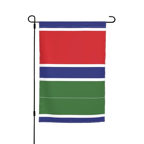 WZYCWB Hofflagge, 30,5 x 45,7 cm, dekorative Gartenflagge, Terrasse, Balkon, Hinterhof, Rasen, dekorative Flagge des Gambia-Musters von WZYCWB
