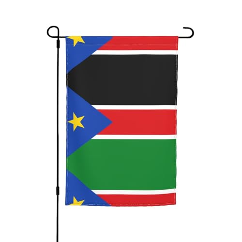 WZYCWB Hofflagge, 30,5 x 45,7 cm, dekorative Gartenflagge, Terrasse, Balkon, Hinterhof, Rasen, dekorative Flagge mit Südsudan-Muster von WZYCWB