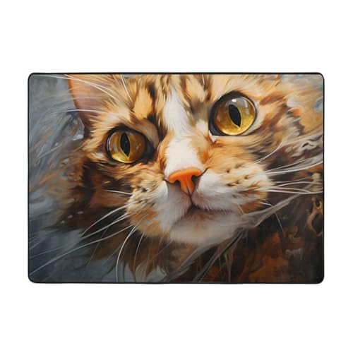 WZYCWB Intensive Optik, gemusterte Flanell-Bodenmatte, 203 x 147 cm, superweicher Teppich von WZYCWB