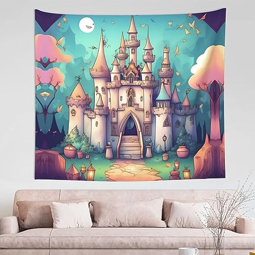 WZYCWB Klassischer Wandteppich mit Schloss, gemustert, Mehrzweck-Wandbehang, kann als Schlafzimmer oder Wohnzimmer verwendet werden – 152,4 x 130,9 cm WZYCWB Klassischer Wandteppich mit Schloss, gemustert, Mehrzweck-Wandbehang, kann als Schlafzimmer oder Wohnzimmer verwendet werden – 152,4 x 130,9 cm von WZYCWB