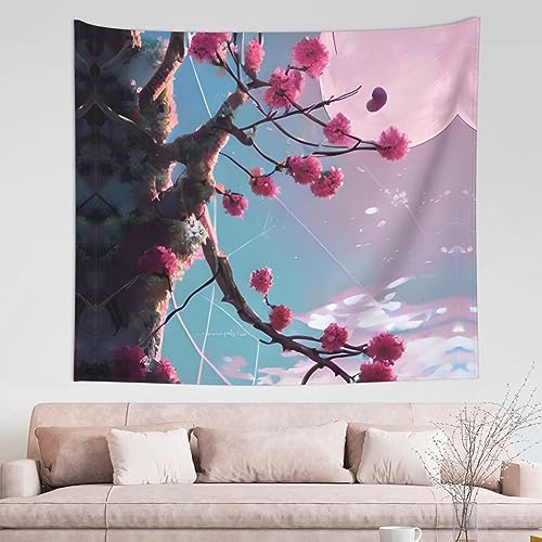 WZYCWB Kleine rosa Blumen gemusterte Wanddekoration, Wandteppich, Mehrzweck-Wandbehang, kann als Schlafzimmer oder Wohnzimmer verwendet werden – 152,4 x 130,9 cm WZYCWB Kleine rosa Blumen gemusterte Wanddekoration, Wandteppich, Mehrzweck-Wandbehang, kann als Schlafzimmer oder Wohnzimmer verwendet werden – 152,4 x 130,9 cm von WZYCWB