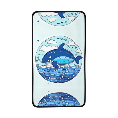 WZYCWB Kleines schnelltrocknendes Handtuch mit Wal-Motiv, 40,6 x 71,1 cm, saugfähiges Sporthandtuch, geeignet für Reisen, Fitnessstudio, Camping im Freien usw. von WZYCWB