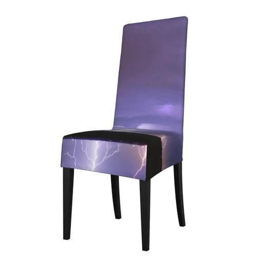 WZYCWB Lightning Storm Gemusterte Stretch Esszimmerstuhlbezug, abnehmbare Schutzhülle, geeignet für Esszimmerstühle mit quadratischer Rückenlehne, Preacherstuhl WZYCWB Lightning Storm Gemusterte Stretch Esszimmerstuhlbezug, abnehmbare Schutzhülle, geeignet für Esszimmerstühle mit quadratischer Rückenlehne, Preacherstuhl von WZYCWB