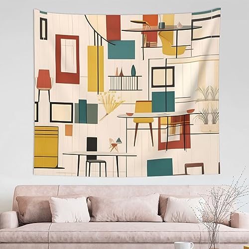 WZYCWB Moderne gemusterte Wanddekoration, Wandteppich, Mehrzweckwohnheim-Wandbehang, kann als Schlafzimmer oder Wohnzimmer verwendet werden – 152,4 x 130,9 cm WZYCWB Moderne gemusterte Wanddekoration, Wandteppich, Mehrzweckwohnheim-Wandbehang, kann als Schlafzimmer oder Wohnzimmer verwendet werden – 152,4 x 130,9 cm von WZYCWB