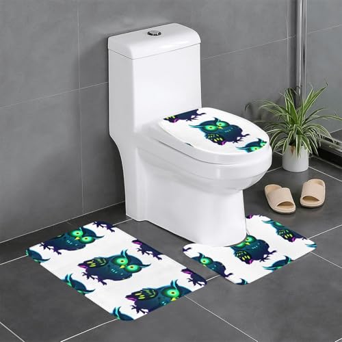 WZYCWB Neon Owl Nightvision Bedrucktes Teppich-Set - Anti-Rutsch-Schutzmatte für Zuhause Badezimmer, schnell trocknend und leicht zu reinigen WZYCWB Neon Owl Nightvision Bedrucktes Teppich-Set - Anti-Rutsch-Schutzmatte für Zuhause Badezimmer, schnell trocknend und leicht zu reinigen von WZYCWB