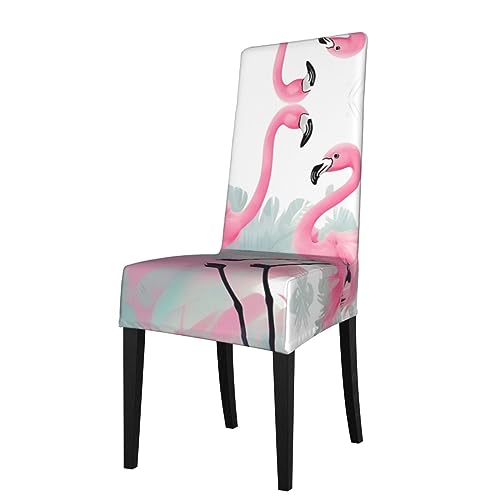 WZYCWB Rosa Flamingo gemusterte Stretch-Esszimmerstuhlbezug, abnehmbare Schutzhülle, geeignet für Esszimmerstühle mit quadratischer Rückenlehne, Preacherstuhl WZYCWB Rosa Flamingo gemusterte Stretch-Esszimmerstuhlbezug, abnehmbare Schutzhülle, geeignet für Esszimmerstühle mit quadratischer Rückenlehne, Preacherstuhl von WZYCWB