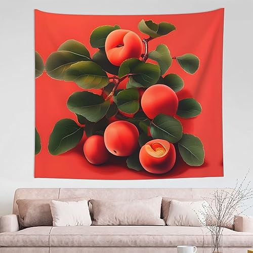 WZYCWB Rote Aprikose gemusterte Wanddekoration, Wandteppich, Mehrzweckwohnheim, Wandbehang, kann als Schlafzimmer oder Wohnzimmer verwendet werden – 152,4 x 130,9 cm WZYCWB Rote Aprikose gemusterte Wanddekoration, Wandteppich, Mehrzweckwohnheim, Wandbehang, kann als Schlafzimmer oder Wohnzimmer verwendet werden – 152,4 x 130,9 cm von WZYCWB