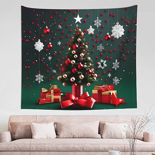WZYCWB Runde Kugel Weihnachtsbaum gemustert Wanddekoration Tapisserie Mehrzweckwohnheim Wandbehang kann als Schlafzimmer Wohnzimmer verwendet werden – 152,4 x 130,9 cm WZYCWB Runde Kugel Weihnachtsbaum gemustert Wanddekoration Tapisserie Mehrzweckwohnheim Wandbehang kann als Schlafzimmer Wohnzimmer verwendet werden – 152,4 x 130,9 cm von WZYCWB