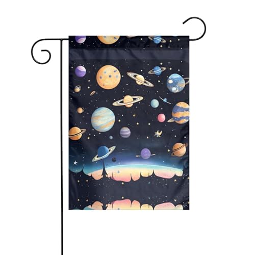 WZYCWB Saturn Jupiter Erde Gartenflaggen – 30,5 x 45,7 cm, dekorative Gartenflaggen zum Aufhängen WZYCWB Saturn Jupiter Erde Gartenflaggen – 30,5 x 45,7 cm, dekorative Gartenflaggen zum Aufhängen von WZYCWB