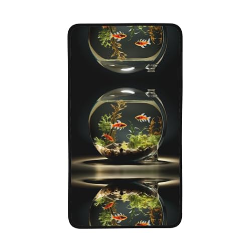 WZYCWB Schnelltrocknendes Handtuch aus Glas mit Fischglas-Motiv, 40,6 x 71,1 cm, saugfähiges Sporthandtuch, geeignet für Reisen, Fitnessstudio, Camping im Freien usw. von WZYCWB
