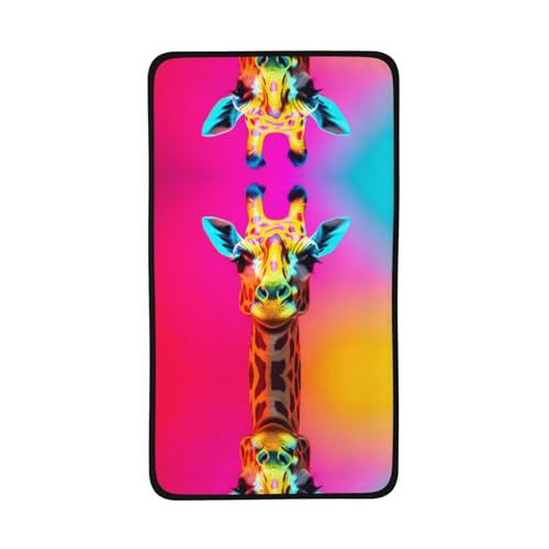 WZYCWB Schnelltrocknendes Handtuch mit Giraffenkopf, 40,6 x 71,1 cm, saugfähiges Sporthandtuch, geeignet für Reisen, Fitnessstudio, Camping im Freien usw. von WZYCWB