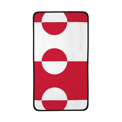 WZYCWB Schnelltrocknendes Handtuch mit Grönland-Flagge, 40,6 x 71,1 cm, saugfähiges Sporthandtuch, geeignet für Reisen, Fitnessstudio, Camping im Freien usw. von WZYCWB