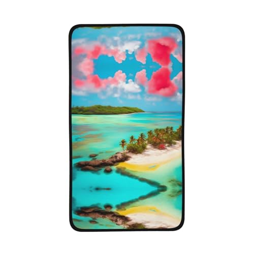 WZYCWB Schnelltrocknendes Handtuch mit Karibiklandschaft, 40,6 x 71,1 cm, saugfähiges Sporthandtuch, geeignet für Reisen, Fitnessstudio, Camping im Freien usw. von WZYCWB