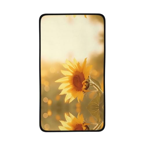 WZYCWB Schnelltrocknendes Handtuch mit Sonnenblumen in der Abendsonne, 40,6 x 71,1 cm, saugfähiges Sporthandtuch, geeignet für Reisen, Fitnessstudio, Camping im Freien usw. von WZYCWB