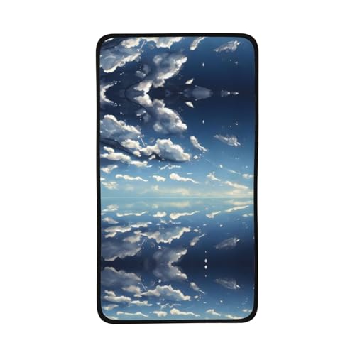 WZYCWB Schnelltrocknendes Handtuch mit blauem Himmel und weißen Wolken, 40,6 x 71,1 cm, saugfähiges Sporthandtuch, geeignet für Reisen, Fitnessstudio, Camping im Freien usw. von WZYCWB