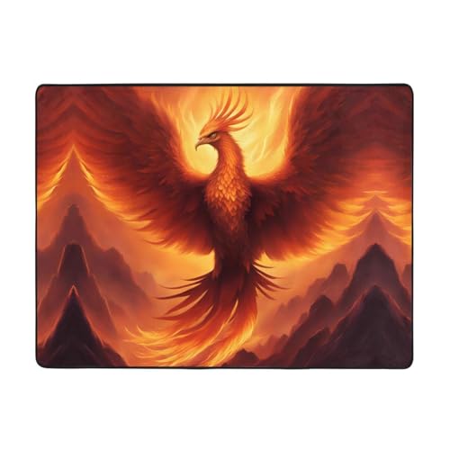 WZYCWB Schöner Phoenix-Teppich, 160 x 122 cm, rutschfeste Teppiche, geeignet für Wohnzimmer oder Büro WZYCWB Schöner Phoenix-Teppich, 160 x 122 cm, rutschfeste Teppiche, geeignet für Wohnzimmer oder Büro von WZYCWB