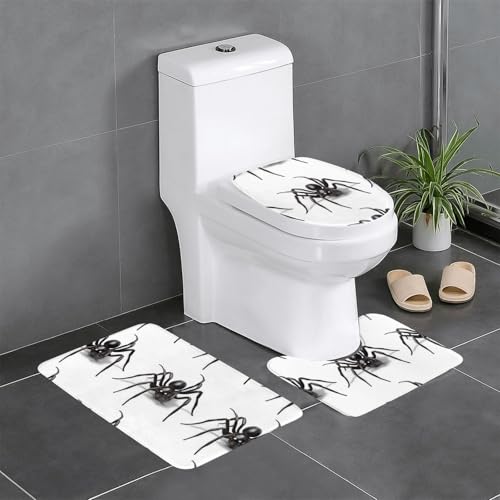 WZYCWB Schwarze Spinne bedrucktes Teppich-Set – rutschfeste Schutzmatte für Zuhause, Badezimmer, schnell trocknend und leicht zu reinigen WZYCWB Schwarze Spinne bedrucktes Teppich-Set – rutschfeste Schutzmatte für Zuhause, Badezimmer, schnell trocknend und leicht zu reinigen von WZYCWB