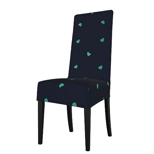 WZYCWB Stuhlbezug mit schönem blauem Hintergrund, dehnbar, abnehmbare Schutzhülle, geeignet für Esszimmerstühle mit quadratischer Rückenlehne, Preacherstuhl von WZYCWB