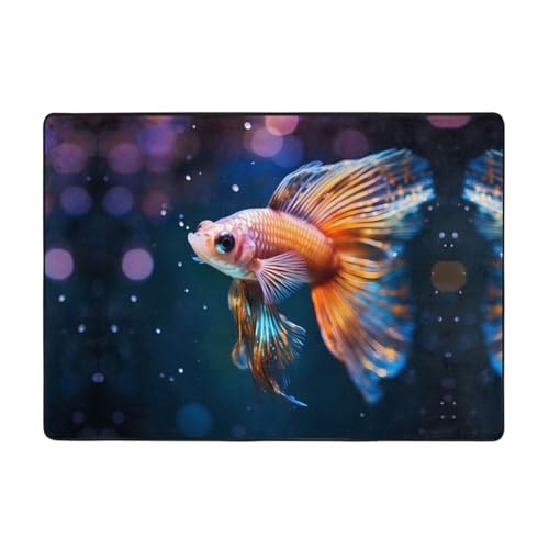 WZYCWB Surname Yu gemusterte Flanell-Bodenmatte, 203 x 147 cm, superweich von WZYCWB
