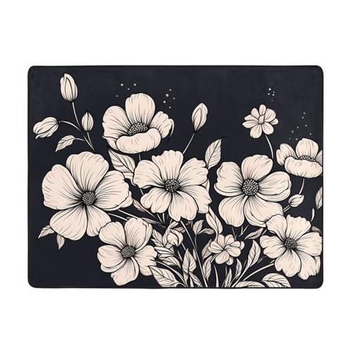 WZYCWB Teppich mit hellrosa Blumen, 160 x 122 cm, rutschfeste Teppiche, geeignet für Wohnzimmer oder Büro WZYCWB Teppich mit hellrosa Blumen, 160 x 122 cm, rutschfeste Teppiche, geeignet für Wohnzimmer oder Büro von WZYCWB