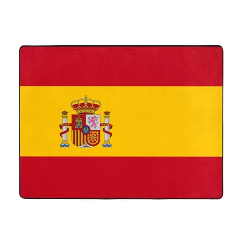 WZYCWB Teppich mit spanischer Flagge, 160 x 121,9 cm, rutschfeste Teppiche, geeignet für Wohnzimmer oder Büro WZYCWB Teppich mit spanischer Flagge, 160 x 121,9 cm, rutschfeste Teppiche, geeignet für Wohnzimmer oder Büro von WZYCWB