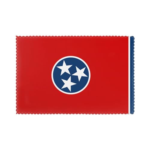 WZYCWB Tischset mit Wärmedämmung, 30,5 x 45,7 cm, Platzsets für Hotel und Bankett, Tischplatte, Tennessee Staatsflagge, 6 Stück von WZYCWB