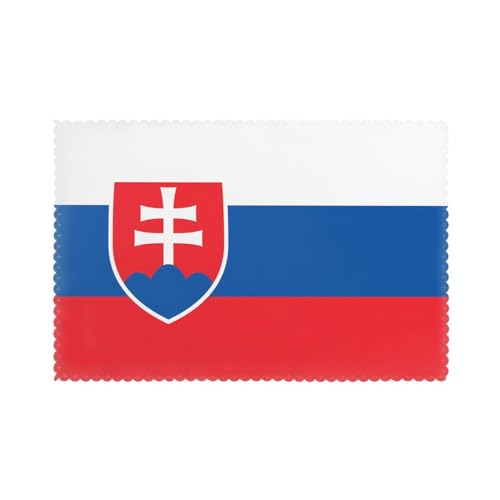 WZYCWB Tischset mit Wärmedämmung, 30,5 x 45,7 cm, für Hotel und Bankett, Tischplatte, Flagge der Slowakei, 6 Stück von WZYCWB
