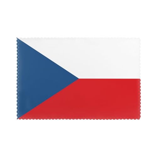 WZYCWB Tischset mit Wärmedämmung, 30,5 x 45,7 cm, für Hotel und Bankett, Tischplatte, Flagge der Tschechischen Republik, 6 Stück von WZYCWB