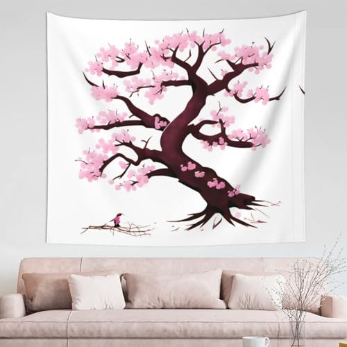 WZYCWB Wandbehang mit Kirschblüten-Baum-Muster, Mehrzweck-Wandbehang, kann als Schlafzimmer oder Wohnzimmer verwendet werden – 152,4 x 130,9 cm WZYCWB Wandbehang mit Kirschblüten-Baum-Muster, Mehrzweck-Wandbehang, kann als Schlafzimmer oder Wohnzimmer verwendet werden – 152,4 x 130,9 cm von WZYCWB