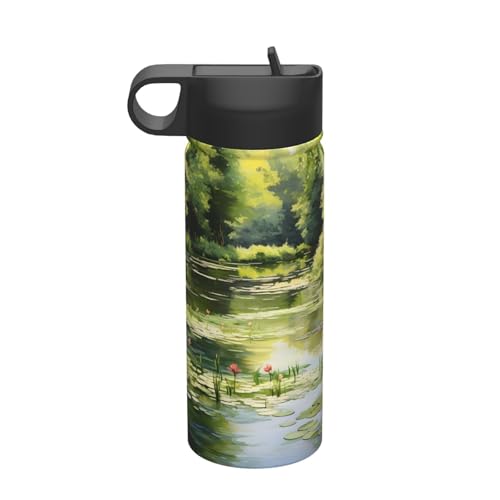 Wasserlilien im Teich Edelstahl-Freizeit-Trinkhalm-Flasche, Outdoor-Reise-Isolationsartefakt Wasserlilien im Teich Edelstahl-Freizeit-Trinkhalm-Flasche, Outdoor-Reise-Isolationsartefakt von WZYCWB