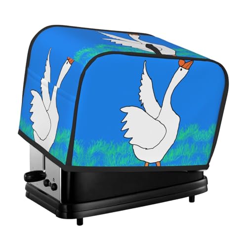 Weiße Gans breitet seine Flügel Toaster-Abdeckung, geeignet für breite Schlitz-Design, mit seitlicher Aufbewahrungstasche, leicht zu reinigen, staubdicht, geeignet für die Küche. von WZYCWB