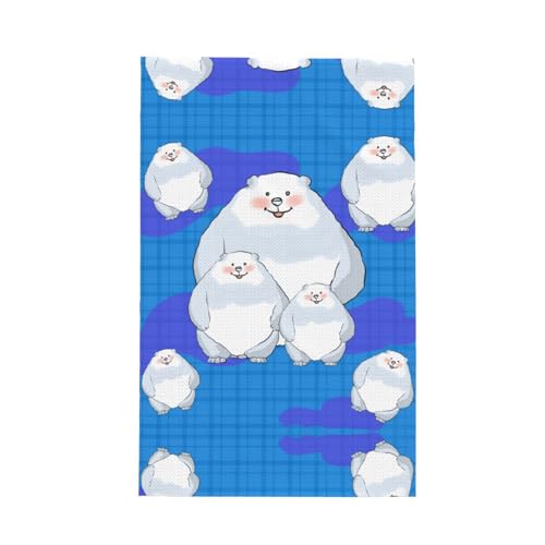 White Bear Family Durable Cleaning Tea Towel, Reusable Super Soft Kitchen Towel Absorbent Quick Dry Waffle Cleaning Towel (66 x 16 Inch) von WZYCWB
