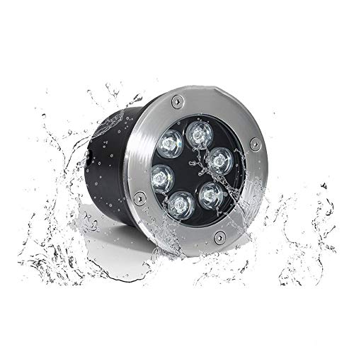 WZYDYDY Bodenstrahler außen,Eingebettet dauerhaft rostfreier Stahl IP67 wasserdicht Draussen Kompatibel mit 110V-230V verdrahtet Bodenleuchte Garten Terrasse Erleuchtung Rasen Dekoration(C,9W) von WZYDYDY
