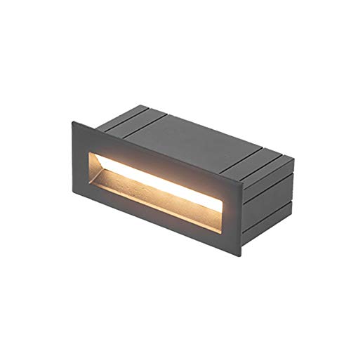 WZYDYDY Gartenbeleuchtung,LED Einbauleuchte Mattierter Lampenkörper Warmes Licht 3W Außendekorationen IP54 wasserdicht Wird for Treppen Patio Deck verwendet Erleuchtung(135x50mm) von WZYDYDY