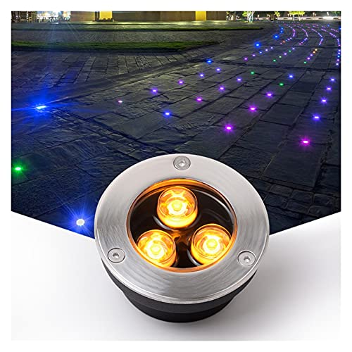 WZYDYDY LED Bodeneinbauleuchte 3W IP68 Wasserdicht Ultra Dünn Einbaustrahler Unterwasser für Draußen, Terrasse, Unterwasserbeleuchtung(Blue,12V) von WZYDYDY