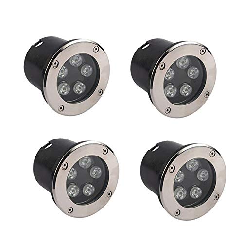WZYDYDY LED Einbaustrahler led Einbauleuchte Bodeneinbauleuchte Led Lampe, IP67 wasserdicht 1W 3W 5W aussen Terrasse Garten(Green Light,5W) von WZYDYDY