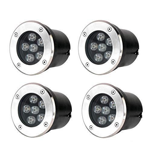 WZYDYDY Led Bodeneinbaustrahler 3W 6W 9W High Bright Well Lichter IP67 Wasserdicht Stoßfest for Yard Auffahrt Deck Quadratisch Beleuchtungs(Blue Light,1W) von WZYDYDY