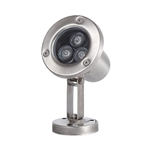 Strahler Unterwasser IP68 Wasserdicht Niederspannung Led Unterwasserlicht Material: Rostfreier Stahl Einstellbarer Winkel Schwimmbad Scheinwerfer für Unterwasser, Springbrunnen, Teich(Blau,3W(24V)) von WZYJLyds