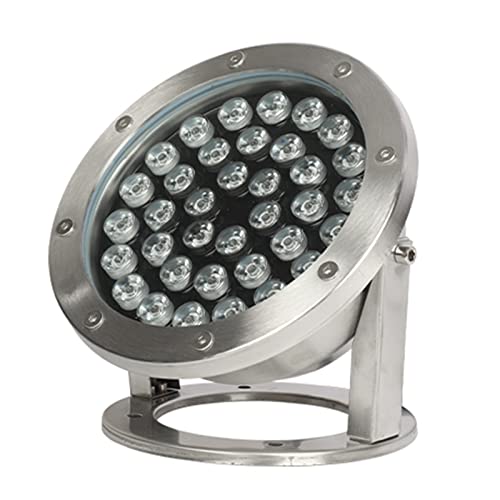 Strahler Unterwasser IP68 Wasserdicht Niederspannung Led Unterwasserlicht Material: Rostfreier Stahl Einstellbarer Winkel Schwimmbad Scheinwerfer für Unterwasser, Springbrunnen, Teich(Kaltes Weiß,36W( von WZYJLyds