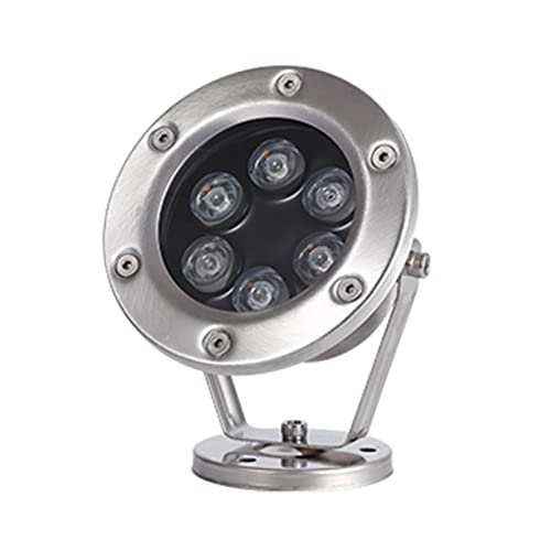 Strahler Unterwasser IP68 Wasserdicht Niederspannung Led Unterwasserlicht Material: Rostfreier Stahl Einstellbarer Winkel Schwimmbad Scheinwerfer für Unterwasser, Springbrunnen, Teich(Gelb,6W(24V)) von WZYJLyds