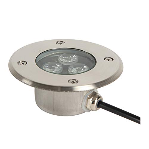 WZYJLyds Bodenleuchten Aussen Led Ultra Dünn 3W Bodeneinbaustrahler Aussen IP68 Wasserdicht Edelstahlkörper Benutzt Für Bürgersteig Draussen, Terrasse, Garten, Park(Blau,220V) von WZYJLyds