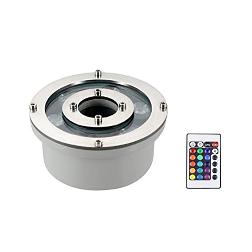 WZYJLyds LED-Ring-Brunnen-Lichter, RGB-Unterwasserlicht IP68 Wasserdicht 12V/24V Farbwechsel Tauchfähig Landschaftsbeleuchtung für Gartenbrunnen Pool (AC 24V, 6W) von WZYJLyds