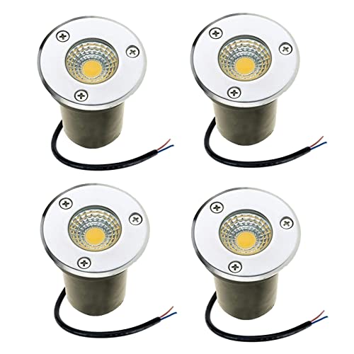 WZYJLyds Led Bodeneinbaustrahler 3W Bodenstrahler Außen IP67 Wasserdicht Bodenleuchte für Garten, Outdoor, Terrasse(Warm White Light,220V) von WZYJLyds