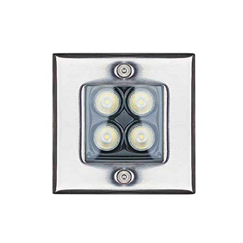 WZYJLyds Led Bodeneinbaustrahler Quadrat Vergrabene Lichter Gartenbodenleuchte led bodenstrahler aussen Staub- und regensicher draussen Dekorative Beleuchtung des Bürgersteigs(Warmweiß,4W) von WZYJLyds