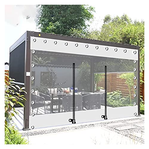 WZYJLyds Transparente wasserdichte Planen Vorhänge für den Außenbereich, Wetterfeste PVC Plane mit Reißverschluss, Pergola Terrasse Veranda Pavillon Durchsichtige Plane Seitenwände WZYJLyds Transparente wasserdichte Planen Vorhänge für den Außenbereich, Wetterfeste PVC Plane mit Reißverschluss, Pergola Terrasse Veranda Pavillon Durchsichtige Plane Seitenwände von WZYJLyds